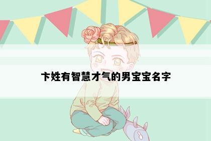 卞姓有智慧才气的男宝宝名字